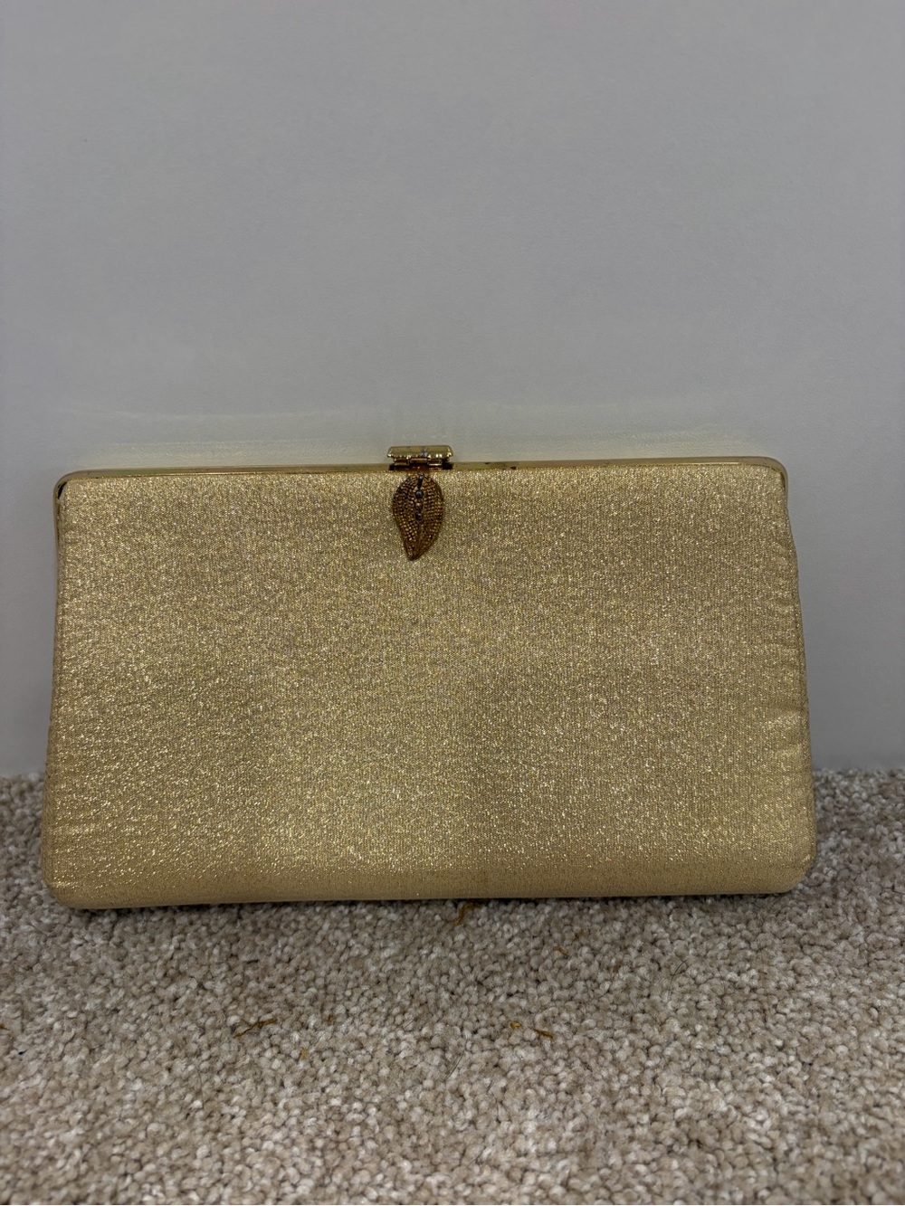 Vintage Gold Metallic Evening Clutch